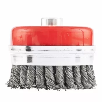 Щетка для УШМ Heavy Duty, 100 мм, М14, "чашка", крученая металлическая проволока  MATRIX 74672 купить в Надыме