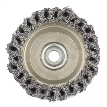 Щетка для УШМ Heavy Duty, 100 мм, М14, "чашка", крученая металлическая проволока  MATRIX 74672 купить в Надыме