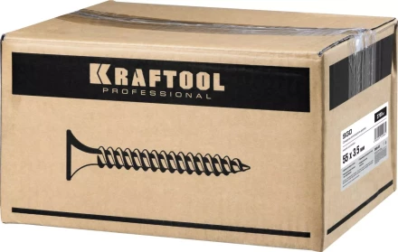 Саморезы СГД гипсокартон-дерево, 55 х 3.5 мм, 2 700 шт, фосфатированные, KRAFTOOL 3005-55 купить в Надыме