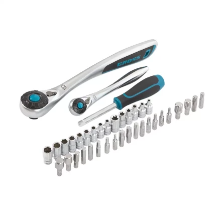 Набор инструментов 101 предмет, 120 зубьев, CrV, 1/4", 1/2" Gross 14151 купить в Надыме