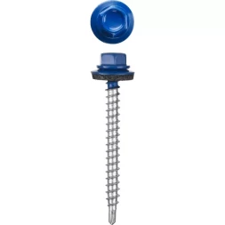 Саморезы СКД кровельные, RAL 5005 синий насыщенный, 29 х 4.8 мм, 2 500 шт, для деревянной обрешетки, STAYER 30300-48-029-5005