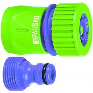 Соединитель-адаптер пластмассовый 3/4" внешняя  резьба соединитель шланга 3/4"  PALISAD 65755 купить в Надыме