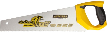 Ножовка STAYER &quot;PROFI&quot; &quot;COBRA&quot; GX900, трехгранный японский зуб, импульсная закалка, 2-х комп ручка, 9 TPI, 450мм 1514-45_z02 купить в Надыме