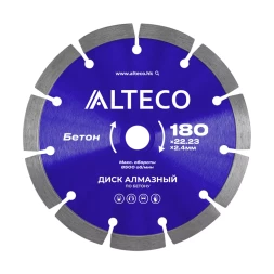 Диск алмазный по бетону ALTECO 180x22.23x2.4 мм 66518