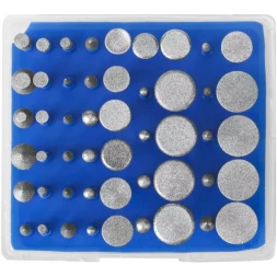 Набор ЗУБР "ПРОФЕССИОНАЛ": Мини-насадки с алмазным напылением в пластиковом боксе, Р 180, хвостовик 3мм, 50 предметов 33383-H50