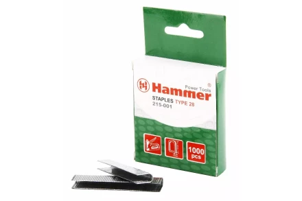 Скобы для степлера HAMMER 215-001 12мм, тип 28, 1000 шт. купить в Надыме