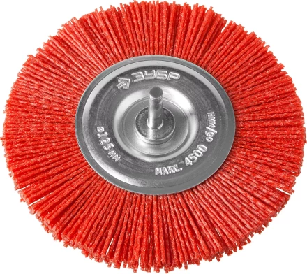 ЗУБР "ПРОФЕССИОНАЛ". Щетка дисковая для дрели, нейлоновая проволока с абразивным покрытием, 125мм 35161-125_z02 купить в Надыме