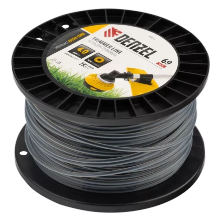 Леска для триммера двухкомпонентная круглая, 4,0мм х 69м, на DIN катушке EXTRA CORD// Denzel 96811 купить в Надыме