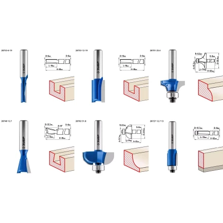 ЗУБР 6 шт, набор профильных фрез по дереву, Профессионал (28795-H6) купить в Надыме