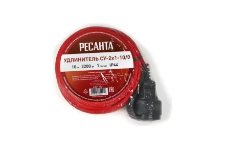 Удлинитель силовой б/катушки Ресанта СУ-2х1-10/0 (IP44) 61/118/1 купить в Надыме