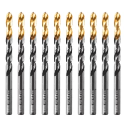 Сверло по металлу, 6,5 мм, HSS-Tin, Golden Tip, 10 шт. Denzel 717216