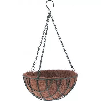 Кашпо подвесное с вкладышем из коковиты полукруглое d25см PALISAD 69024 купить в Надыме