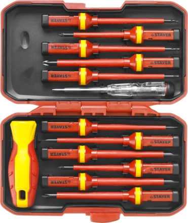 Набор STAYER "PROFI": Отвертки диэлектрические до 1000В, 13 предметов 25146-H13 купить в Надыме