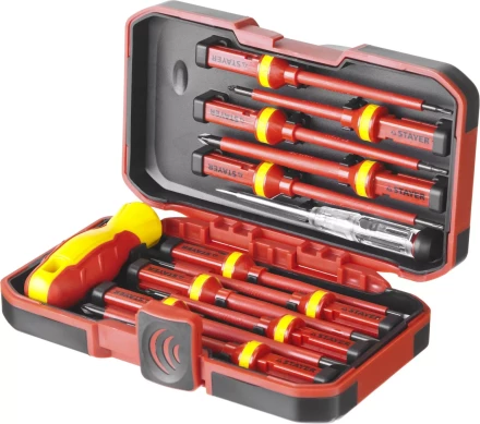 Набор STAYER "PROFI": Отвертки диэлектрические до 1000В, 13 предметов 25146-H13 купить в Надыме