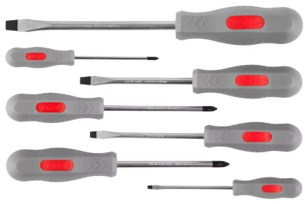 Набор ЗУБР "МАСТЕР": Отвертки, Cr-v, эргономичная двухкомпонентная рукоятка, 7шт 25065-H7_z02 купить в Надыме