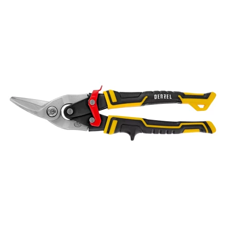 Ножницы по металлу Denzel, 270 мм, прямой и левый рез, сталь-СrMo, трехкомпонентные рукоятки, 78372 купить в Надыме