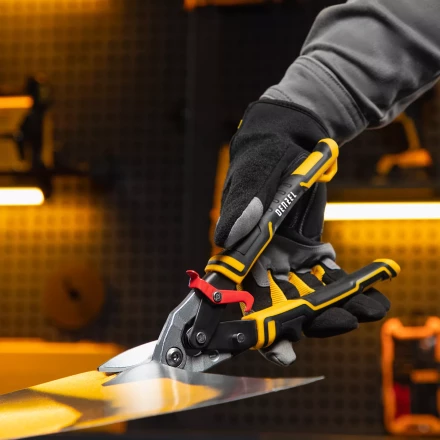 Ножницы по металлу Denzel, 270 мм, прямой и левый рез, сталь-СrMo, трехкомпонентные рукоятки, 78372 купить в Надыме