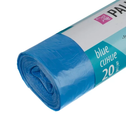 Пакеты для мусора с завязками 60 л x 20 шт., синие, Home Palisad 927205 купить в Надыме