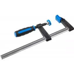 Струбцина ЗУБР "ПРОФЕССИОНАЛ", тип "F", двухкомпонентная ручка, стальная закаленная рейка, 50х200мм 32155-050-200