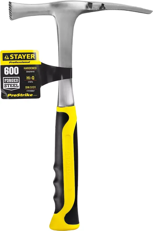 Молоток-кирочка КАМЕНЩИКА STRIKE 600г цельнометаллический, STAYER Professional 20165 20165 купить в Надыме