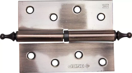 Петля дверная разъемная ЗУБР "ЭКСПЕРТ", 1 подшипник, цвет ст. медь (AC), правая, с крепежом, 100х75х2,5мм, 2 шт 37605-100-6R купить в Надыме