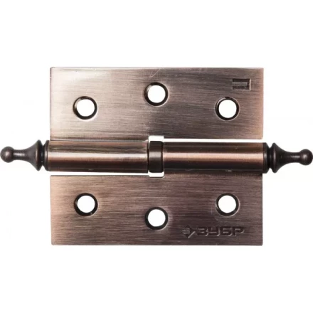 Петля дверная разъемная ЗУБР "ЭКСПЕРТ", 1 подшипник, цвет ст. медь (AC), правая, с крепежом, 75х63х2,5мм, 2 шт 37605-075-6R купить в Надыме