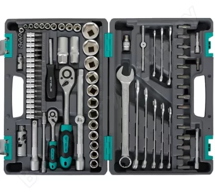 Набор инструментов 82 предмета 12 гранные головки STELS 14117 купить в Надыме