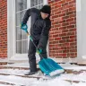 Лопата для уборки снега Palisad 61677, полипропилен, 365х450х1355 мм, алюминиевый черенок, усиленная, LUXE купить в Надыме