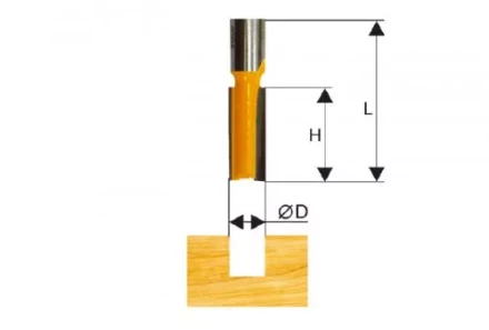 Фреза пазовая прямая ф6х20мм хв. 8мм Энкор 46021 купить в Надыме