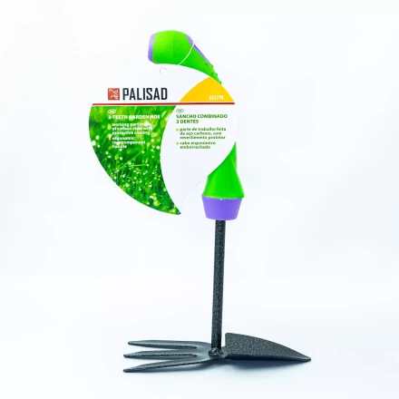 Мотыжка комбинированная Palisad 623778, профиль "лепесток" и 3-зубая, защ. покр, обрез. эргономичная рукоятка купить в Надыме