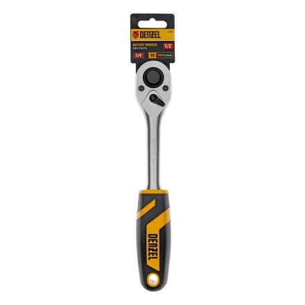 Ключ-трещотка 1/2&quot; Denzel 14033, 90 зубьев, с быстрым сбросом, CrV купить в Надыме