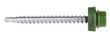 Саморезы ЗУБР "ПРОФЕССИОНАЛ" окраш., RAL 6002 зелен. лист, для крепл. кров. матер. к дерев. обреш., 4.8x50мм, 250шт 4-300315-48-050-6002 купить в Надыме