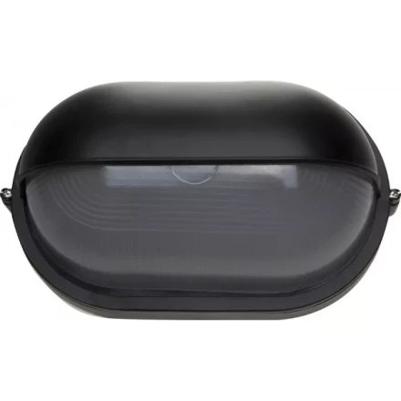 Светильник уличный СВЕТОЗАР влагозащищенный с верхним защитным кожухом, овал, цвет черный, 100Вт SV-57213-B купить в Надыме