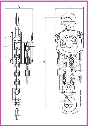 Таль ручная цепная HSZ-J LB г-п 2 тонн H=6 метра купить в Надыме
