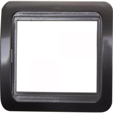 Панель СВЕТОЗАР "ГАММА" накладная, цвет темно-серый металлик, 1 гнездо SV-54145-DM купить в Надыме