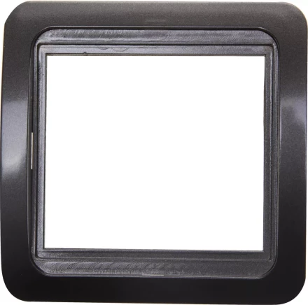 Панель СВЕТОЗАР "ГАММА" накладная, цвет темно-серый металлик, 1 гнездо SV-54145-DM купить в Надыме