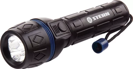 Фонарик светодиодный, ударопрочный корпус, влагозащищённый, 3 ярких светодиода, 2хАА, Stern 90511 купить в Надыме