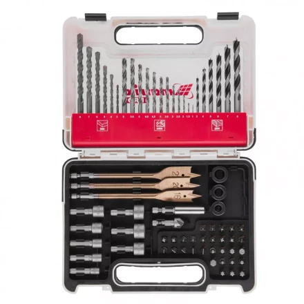 Набор сверл комбинированный по металлу 1-6 мм бетону 3-8 мм дереву 3-8 мм перки биты 30 шт адаптер головки 8 шт 71 предмет Pro Matrix 725671 купить в Надыме