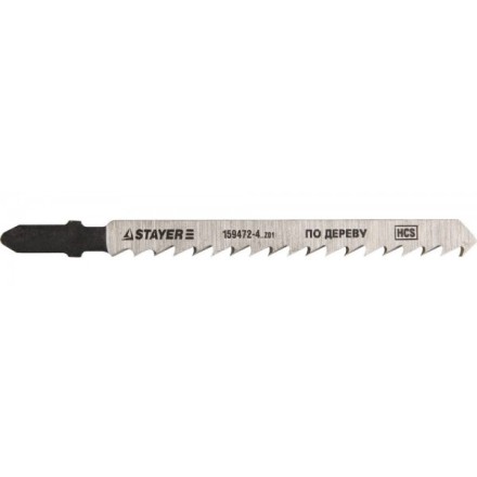 Полотна STAYER &quot;STANDARD&quot;, T101D, для эл/лобзика, HCS, по дереву, фанере, чистый рез, EU-хвост., шаг 4мм, 74мм, 2шт 159472-4_z01 купить в Надыме