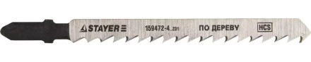 Полотна STAYER "STANDARD", T101D, для эл/лобзика, HCS, по дереву, фанере, чистый рез, EU-хвост., шаг 4мм, 74мм, 2шт 159472-4_z01 купить в Надыме