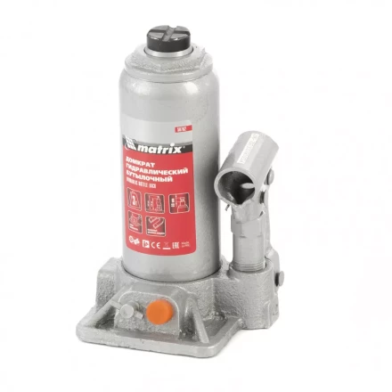 Домкрат гидравлический бутылочный 3 т h подъема 178-343 мм Matrix 50762 купить в Надыме
