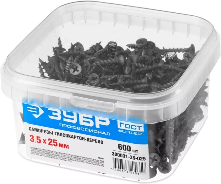 Саморезы ЗУБР СГД 16 х 3.5 мм фосфатированное покрытие 1000 шт Профессионал 300031-35-016 купить в Надыме