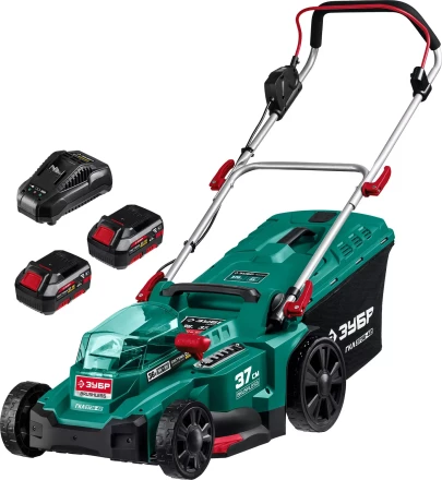 ЗУБР С1-18, 36 В, 37 см, 2х18 В АКБ (4 А·ч), бесщеточная газонокосилка (ГКЛ-3736-42) купить в Надыме