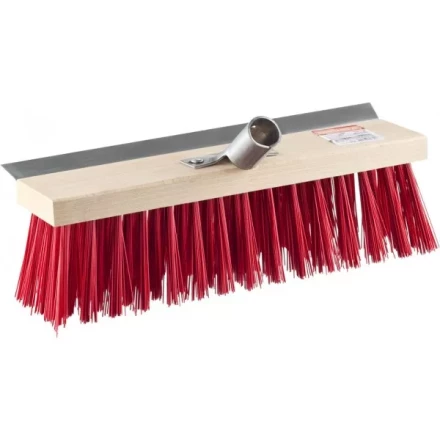 Щетка GRINDA "EURO" уличная без ручки, с мет скребком, буковая колодка, жесткая щетина, мет держатель для черенка, 30см 39195-30 купить в Надыме