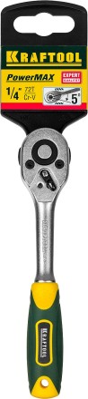 Трещотка для торцовых головок KRAFTOOL &quot;EXPERT&quot;, Сr-V сталь, 72 зубца, 1/4&quot; 27791-1/4_z02 купить в Надыме