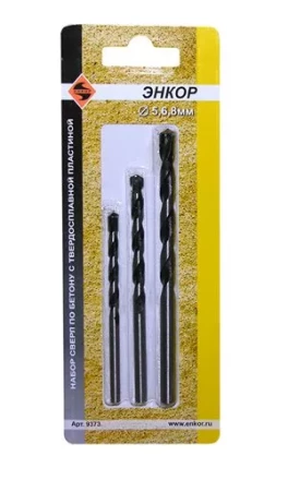Набор сверл д/бет. 3шт ф5,6,8мм 1/100 9373 купить в Надыме