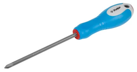 Отвертка ЗУБР, Cr-V сталь, трехкомпонентная рукоятка, цветовая индикация типа шлица, PH №1, 100мм 25252-1-100_z01 купить в Надыме