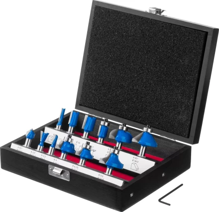 ЗУБР 12 шт, набор профильных фрез по дереву, Профессионал (28796-H12) купить в Надыме