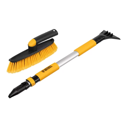 Щетка-сметка со скребком, телескоп, поворотная голова, 750-1120 мм Denzel 55326 купить в Надыме