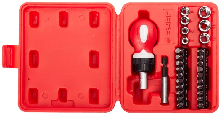Набор ЗУБР "МАСТЕР" отвертка реверсивная в комплекте с насадками, в боксе, 29 предметов 25420-H29 купить в Надыме